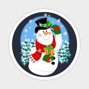 seasons greetings snowman Magnet